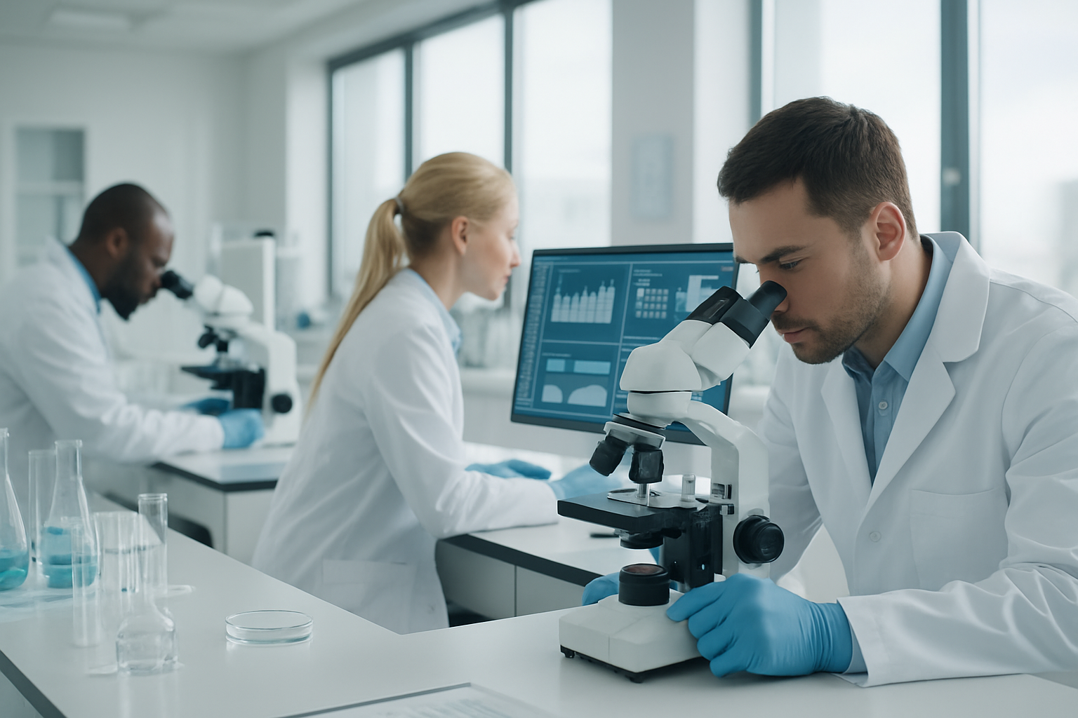 Pesquisa clínica e laboratório médico